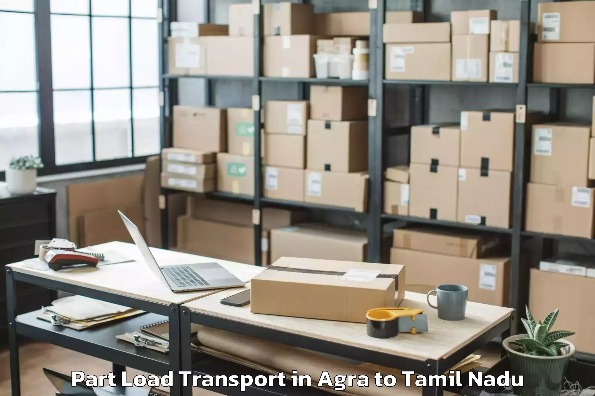 Top Agra to Injambakkam Part Load Transport Available